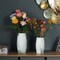Ceramic Table Vase Featuring a Marble Look Design and Geometric Shape, Ideal as a Flower Holder or Decorative Accent for Home Decor in The Living Room, Bedroom, Office, or Dining Table
